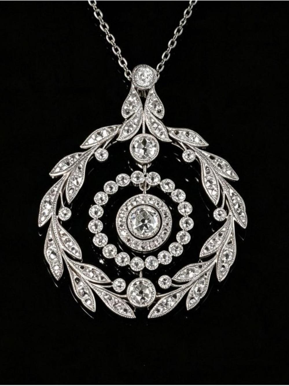 Elegant Silver-Tone Crystal Pendant Necklace - Women Jewelry